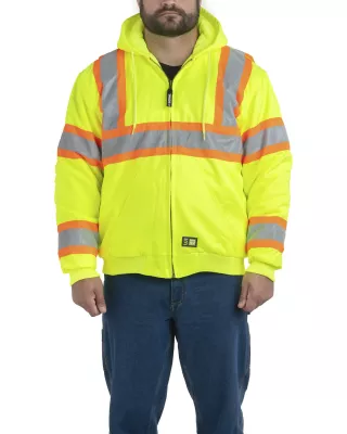 Berne Apparel Men's Hi-Vis Class 3 Hooded Active Jacket
