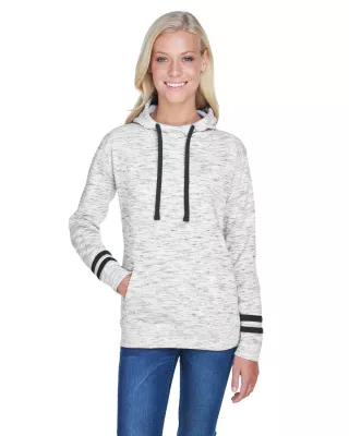 J AMERICA Ladies' Melange Scuba Neck Sweatshirt
