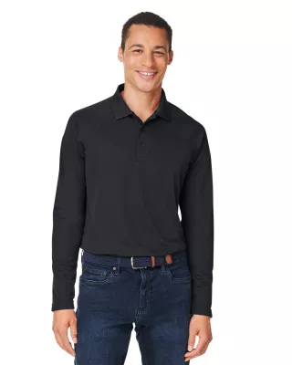 Harriton Men's Charge Snag and Soil Protect Long-Sleeve Polo Shirt