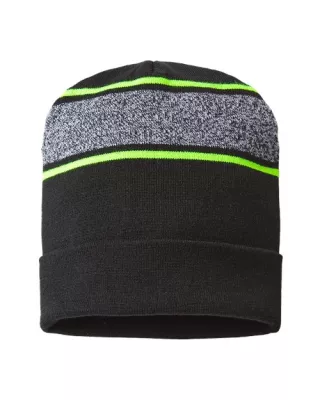Cap America® USA-Made Variegated Striped Cuffed Beanie
