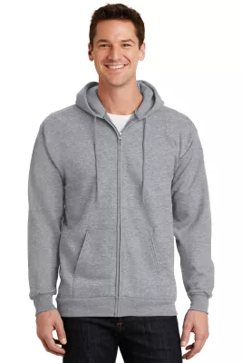 Port & Co™ Essential Fleece Full-Zip Hooded Sweatshirt.