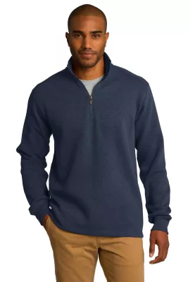 Port Authority® Slub Fleece 1/4-Zip Pullover.