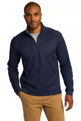 Port Authority® Vertical Texture 1/4-Zip Pullover.