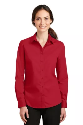 Port Authority® Women's SuperPro™ Twill Shirt.