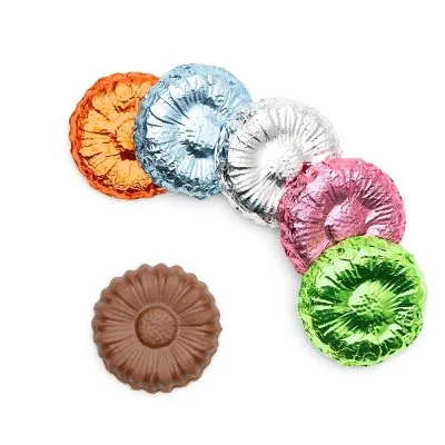 Case of 250 Foiled Chocolate Flowers