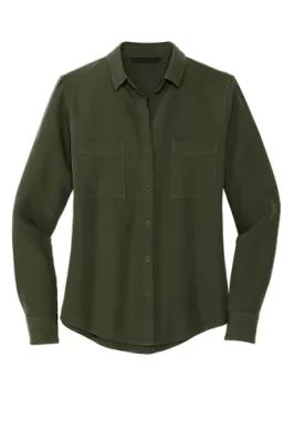 Mercer+Mettle® Women's Stretch Crepe Long Sleeve Camp
