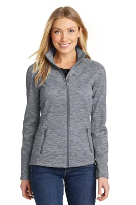 Port Authority® Women's Digi Stripe Fleece Jacket.