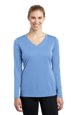 Sport-Tek® Women's Long Sleeve PosiCharge® Competitor™ V-Neck Tee.