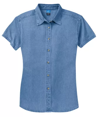 Port & Co™ Women's Short Sleeve Value Denim Shirt.