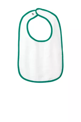 Rabbit Skins™ Infant Contrast Trim Terry Bib.