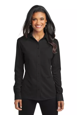 Port Authority® Women's Dimension Knit Dress Shirt.