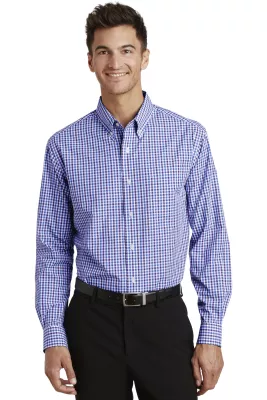 Port Authority® Long Sleeve Gingham Easy Care Shirt.