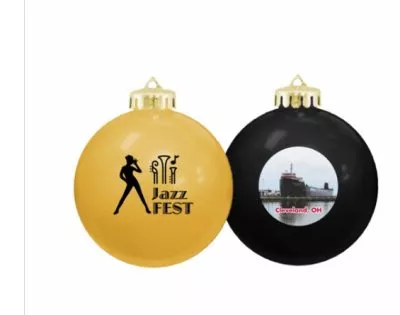 3Â¼" USA-Made Round Glossy Shatterproof Ornament