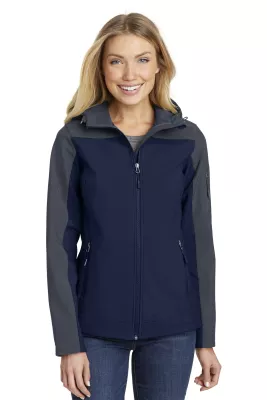 Port Authority® Women's Hooded Core Soft Shell Jacket.