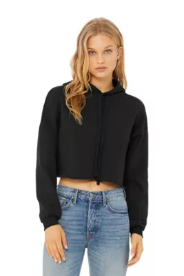 BELLA+CANVAS ® Women's Sponge Fleece Cropped Fleece Hoodie.