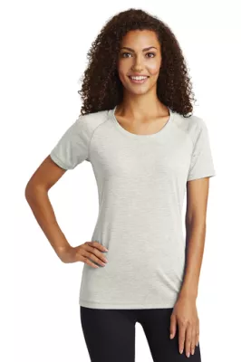 Sport-Tek ® Women's PosiCharge ® Tri-Blend Wicking Scoop Neck Raglan Tee.