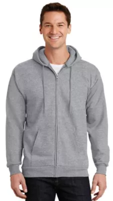 Port & Co™ Tall Essential Fleece Full-Zip Hooded Sweatshirt.