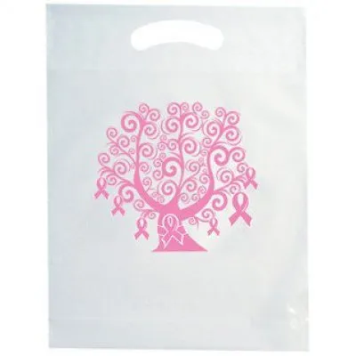 BREAST CANCER AWARENESS DIE CUT BAG WITH TREE DESIGN STOCK DESIGN ONLY