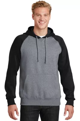 Sport-Tek® Raglan Colorblock Pullover Hooded Sweatshirt.