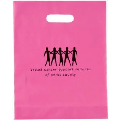 FROSTED DIE CUT BAG - PINK - BREAST CANCER AWARENESS