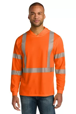 CornerStone® ANSI 107 Class 3 Long Sleeve Segmented Tape Hooded Tee