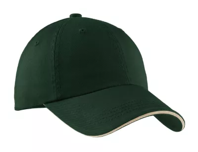 Port Authority® Sandwich Bill Cap with Striped Closure.