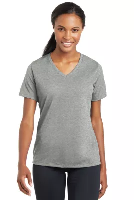 Sport-Tek® Women's PosiCharge® RacerMesh® V-Neck Tee.
