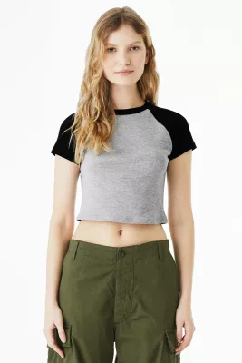 BELLA+CANVAS® Women's Micro Rib Raglan Baby Tee