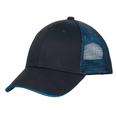 Port Authority® Double Mesh Snapback Sandwich Bill Cap.