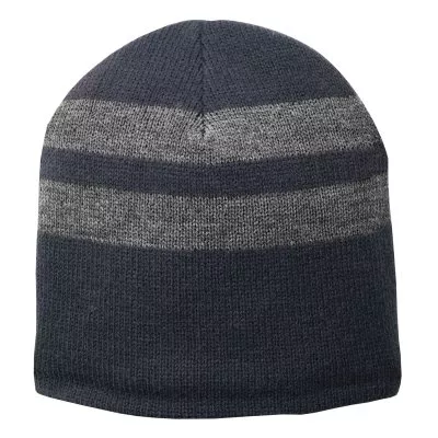 Port & Co™ Fleece-Lined Striped Beanie Cap.