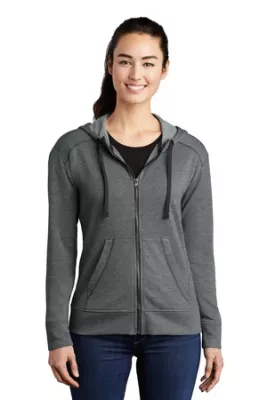 Sport-Tek ® Women's PosiCharge ® Tri-Blend Wicking Fleece Full-Zip Hooded Jacket