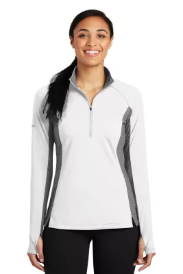 Sport-Tek® Women's Sport-Wick® Stretch Contrast 1/4-Zip Pullover.