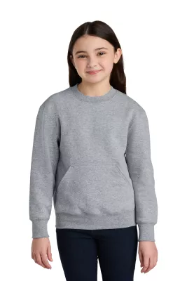 Port & Co™ Youth Core Fleece Crewneck Pocket Sweatshirt