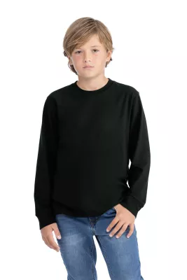 Next Level Apparel® Youth Cotton Long Sleeve Tee