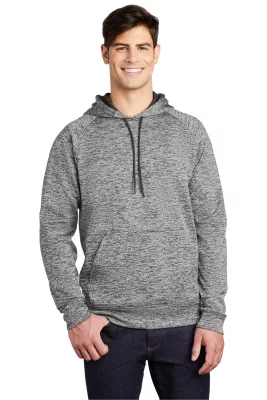 Sport-Tek® PosiCharge® Electric Heather Fleece Hooded Pullover.