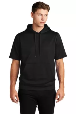 Sport-Tek ® Sport-Wick ® Fleece Short Sleeve Hooded Pullover.