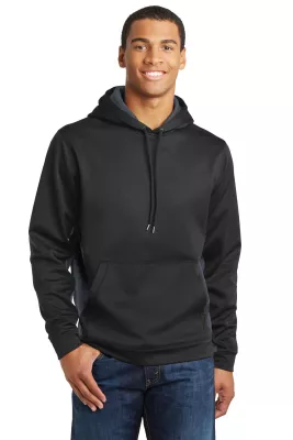 Sport-Tek® Sport-Wick® CamoHex Fleece Colorblock Hooded Pullover.