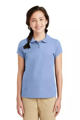 Port Authority® Girls Silk Touch™ Peter Pan Collar Polo.
