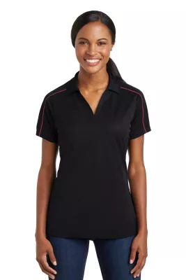 Sport-Tek® Women's Micropique Sport-Wick® Piped Polo.