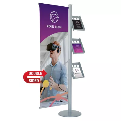 Flex Banner Display Single-Banner with Lit Racks Kit