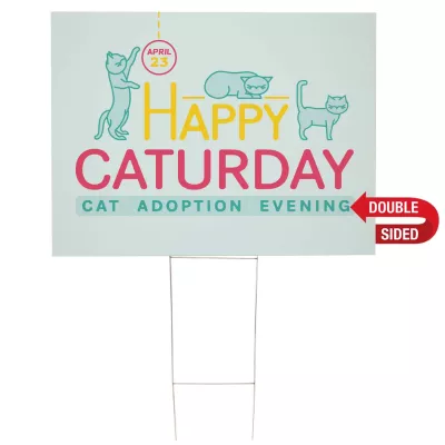 36" x 24" Corrugated Plastic Sign Kit (Double-Sided)
