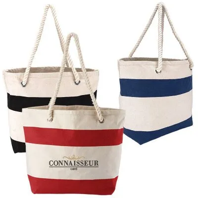 Cotton Resort Tote w/ Rope Handle