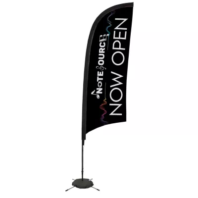 9' Elite Razor Nylon Sail Sign Flag, 1-Sided, Scissor Base