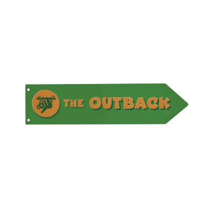 Wayfinding Sign Arrow Horizontal Imprinted Sign