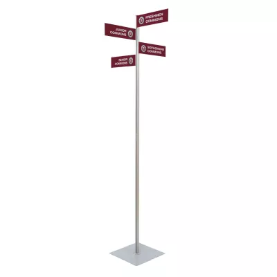 Wayfinding Rectangle Sign Post Kit (4 Signs)