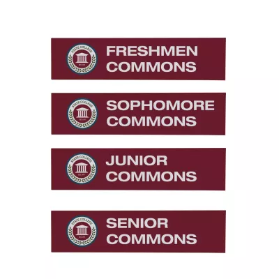 Wayfinding Rectangle Sign Post Set of Four Graphic Signs