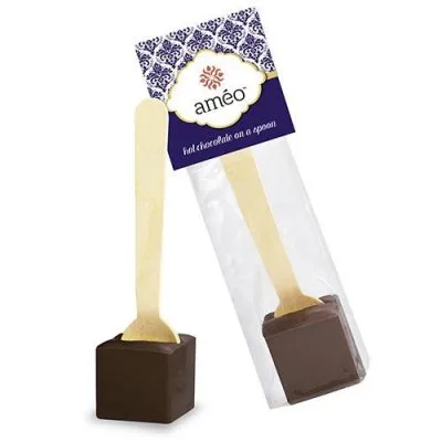 Hot Chocolate on a Spoon in Header Bag  - Belgian Dark Chocolate