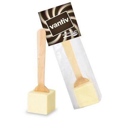 Hot Chocolate on a Spoon in Header Bag  - Belgian White Chocolate