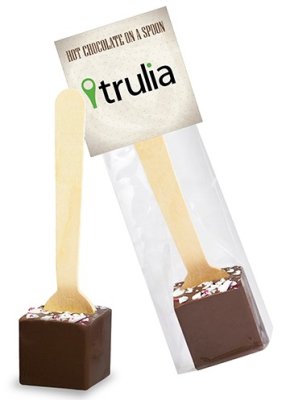 Hot Chocolate on a Spoon in Favor Bag - Belgian Dark Chocolate with Peppermint