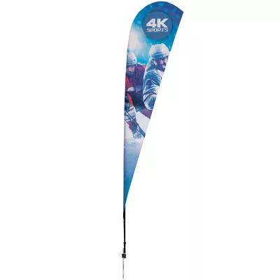 11.5' Streamline Teardrop Sail Sign Flag, 1-Sided, Spike